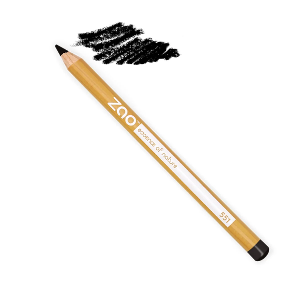 Zao Make Up Matite Multiuso Per Occhi, Sopracciglia E Labbra, 551 Nero (1,14 G)