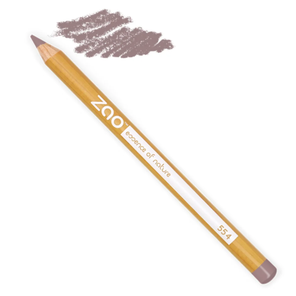 Zao Make Up Matite Multiuso Per Occhi, Sopracciglia E Labbra, 554 Marrone Chiaro (1,14 G)