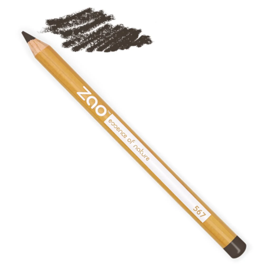 Zao Make Up Matite Multiuso Per Occhi, Sopracciglia E Labbra, 567 Marrone Ebano (1,14 G)