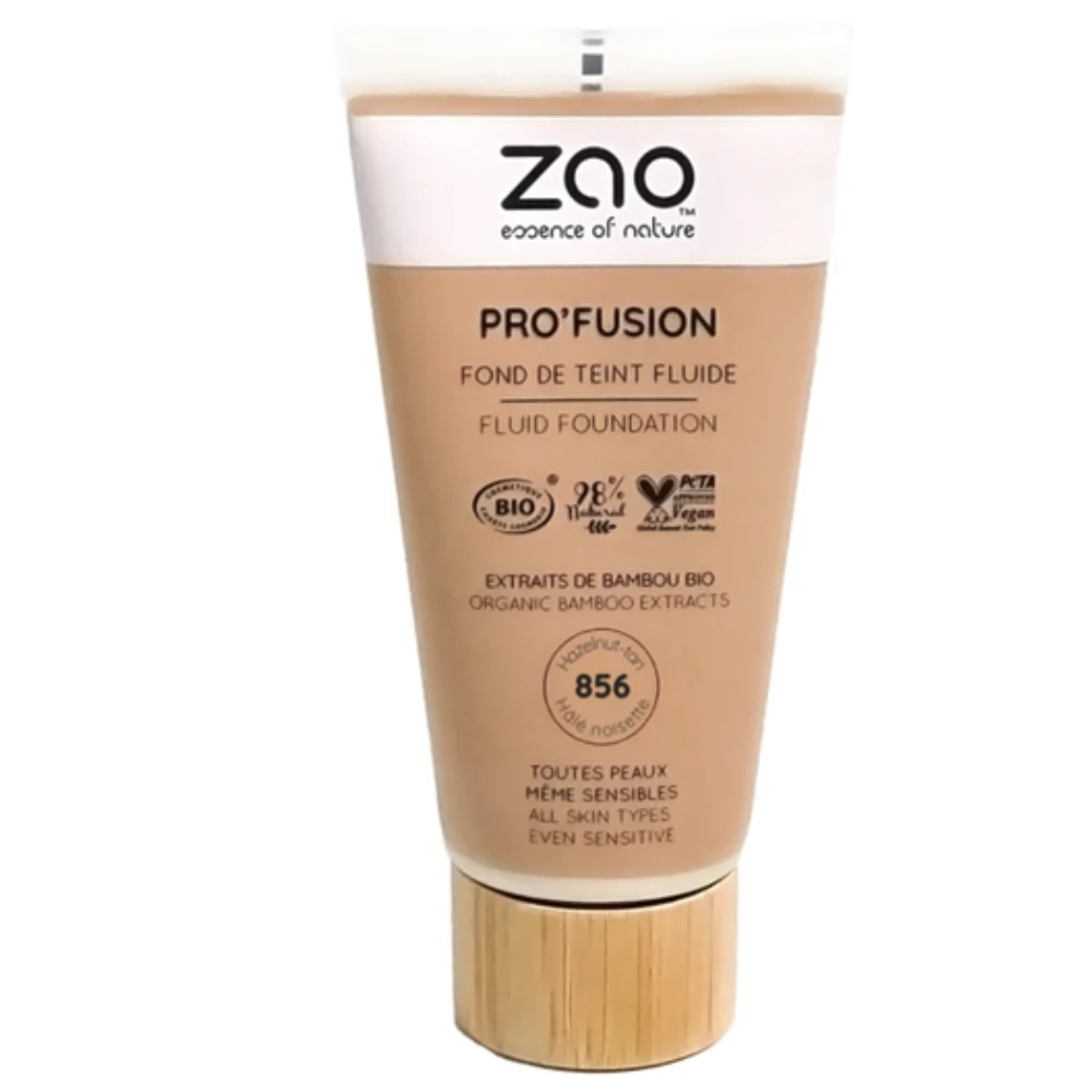 Zao Make Up Pro'Fusion Fondotinta Fluido, 856 Nocciola Tan