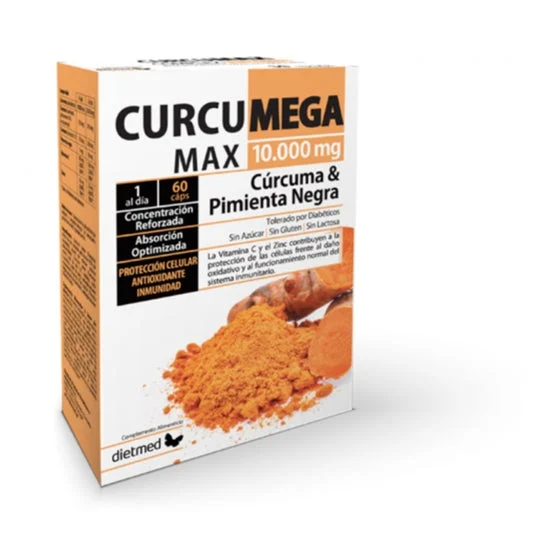 Complesso di curcuma a dieta 10.000 Mg 60 capsule Mg 60 Capsule
