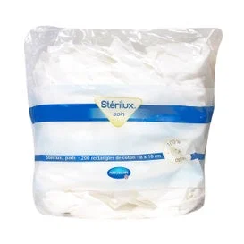 Sterilux Pads Cotone Rettangoli 8x10cm 200uts