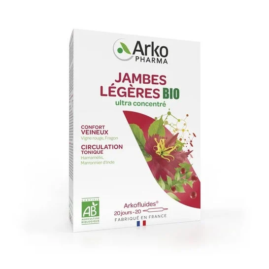 Arkopharma Arkofluidos Piernas Ligeras BIO 20 ampollas