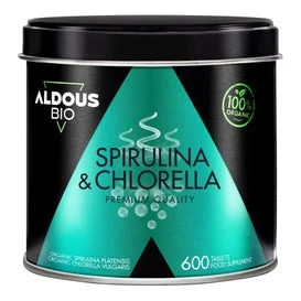 Aldous Bio Clorella e Spirulina Organic Premium 600comp
