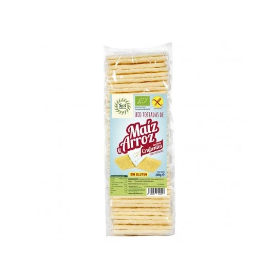 Sol Natural Organic Corn & Rice Toasts senza glutine 200g