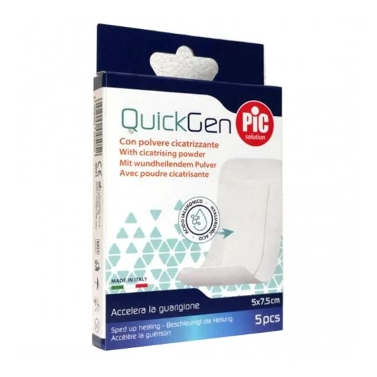 Pic Solution QuickGen Cerotto Cicatrizzante 5x7,5cm 5 Unità