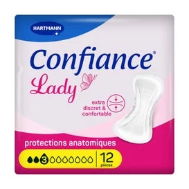 Confiance Lady Pads 3 drops 12uds