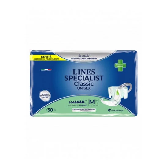 Lines Specialist Classic Unisex Pannoloni Super M 30 Unità