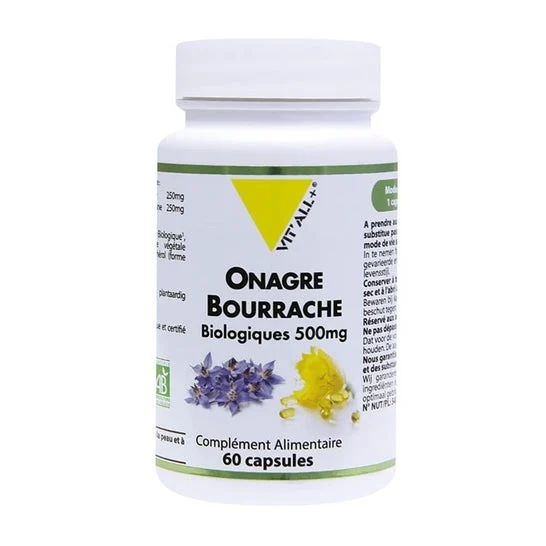 Vit'All+ Aceite Onagra Borraja Bio 500mg