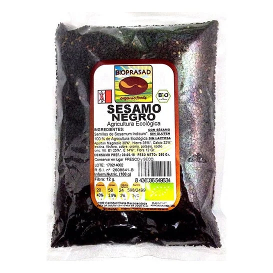 Bioprasad Semi di sesamo nero Bio S/G 250g