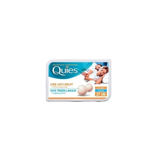 Quies Protezione acustica in cera naturale 12 coppie