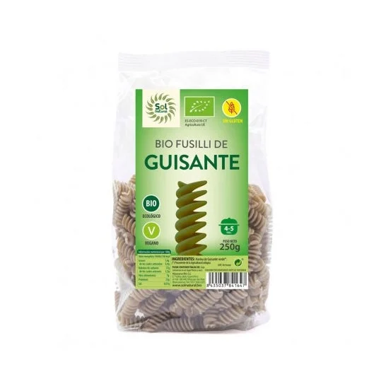 Sol Natural Fusilli di Piselli Senza Glutine Bio 250g