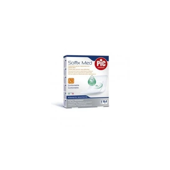 Pic Soffix Med Antibatterico Post Op Avvolgimento adesivo 10 X 8 C