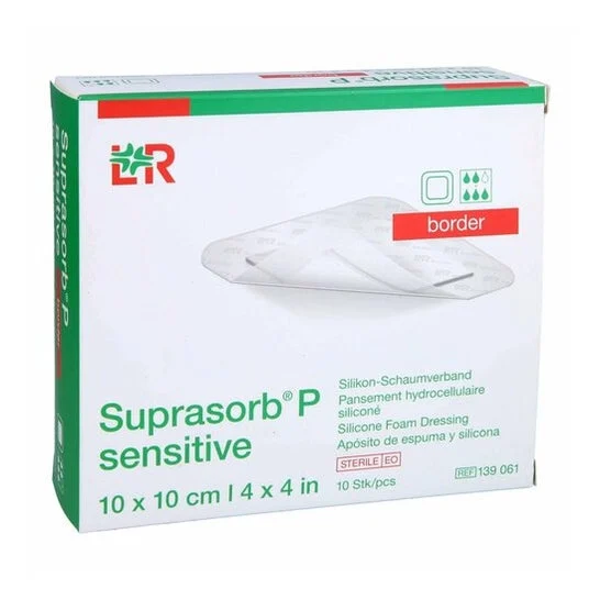 Suprasorb P Sensitive Border Apósito 10x10cm 10uds