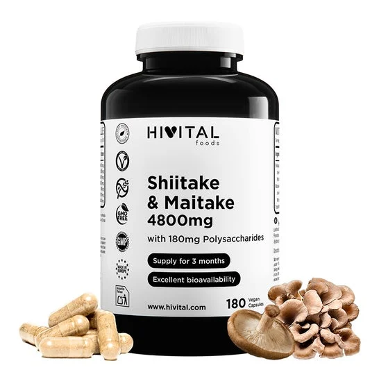 HIVITAL Shiitake y Maitake 4800 mg 180 cáps