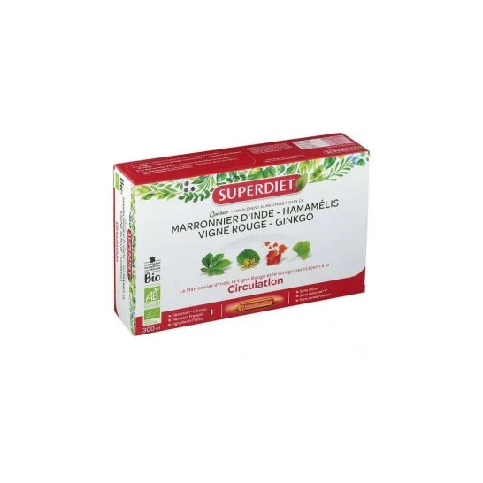 Super Dieta Quartetto Super Rosso Vite Vite Circolazione Vite Biologico 20 fiale da 15ml