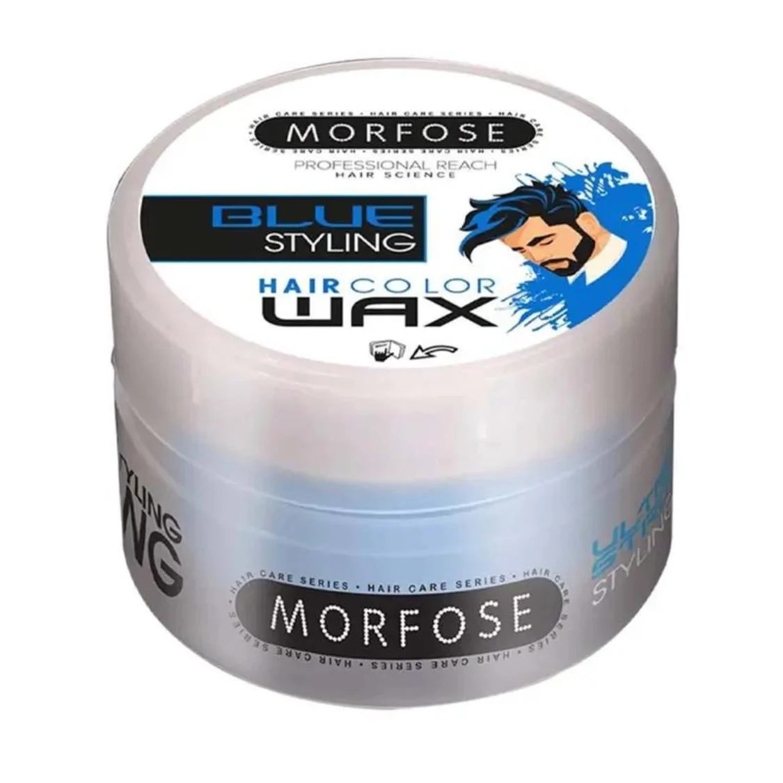 Morfose Hair Color Wax - cera colorante per capelli, forte, finitura opaca, 100 ml Blu | Blu
