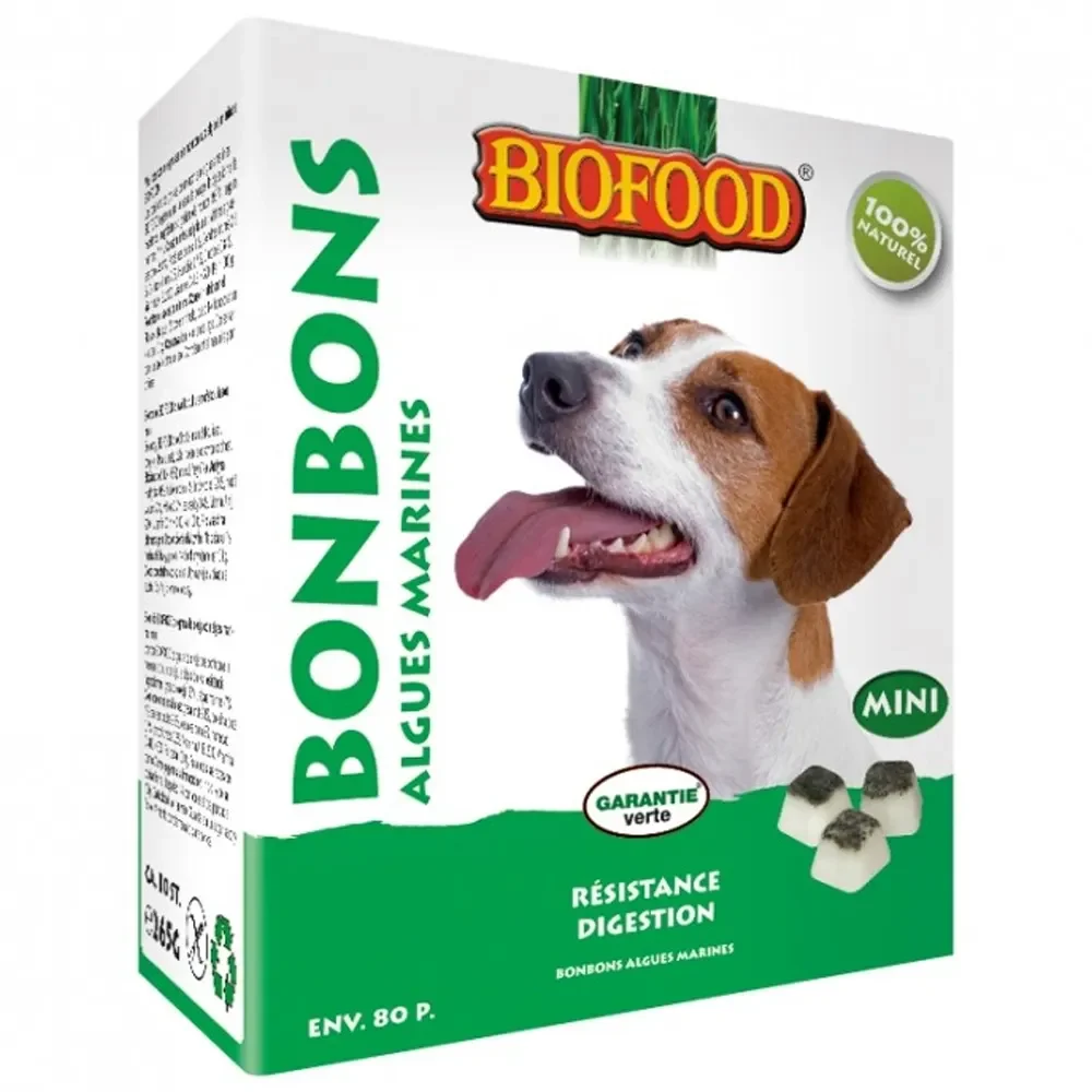 Biofood Caramella Resistenza Digestione Mini Alghe Marine Cane 80 Pezzi