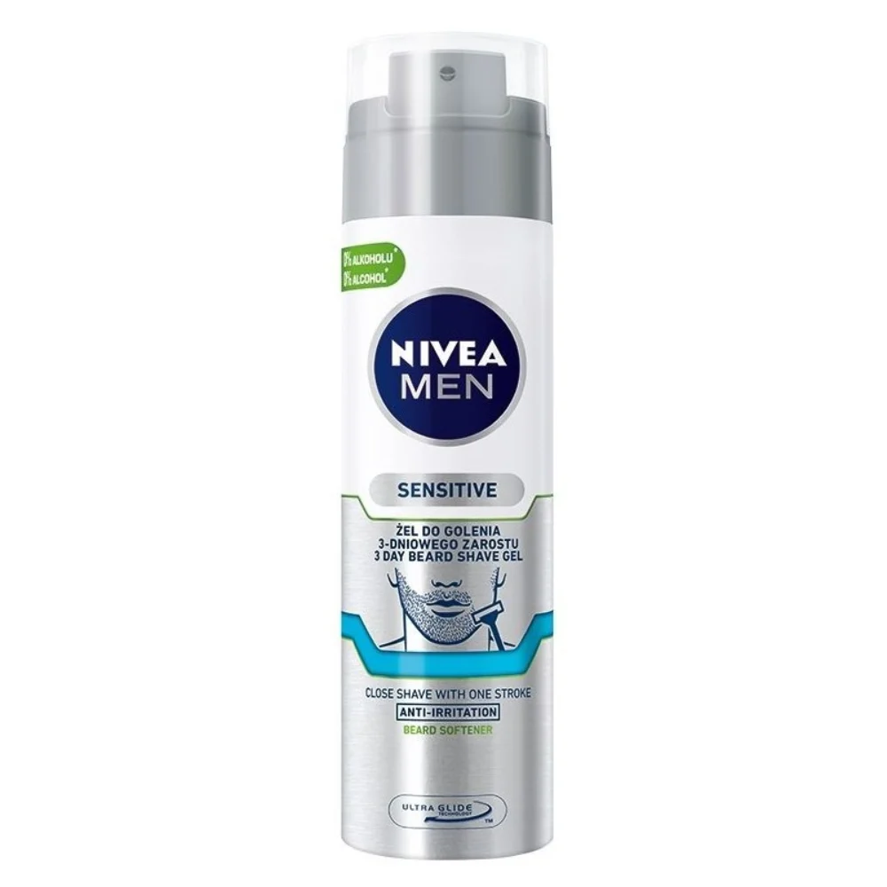 Nivea Sensitive - Gel da barba 3 giorni, pelle sensibile, 200 ml
