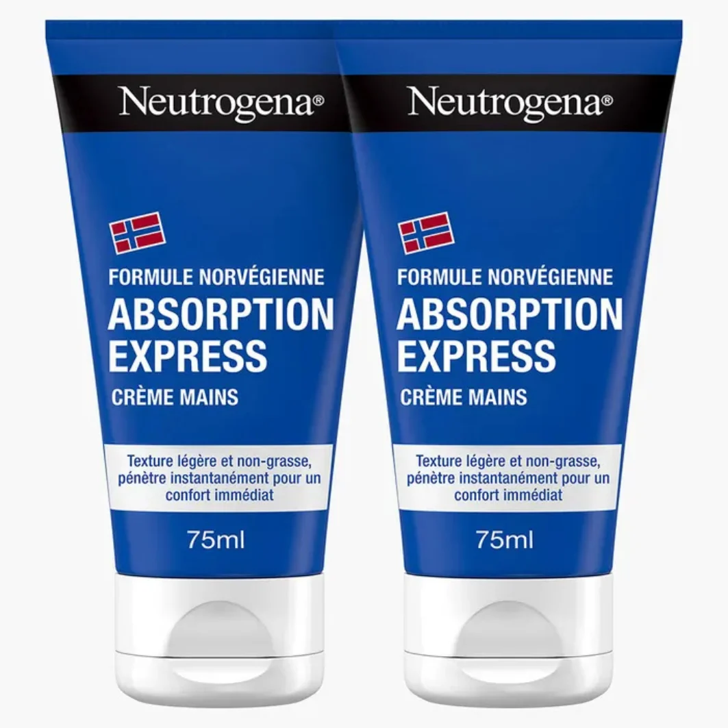 Neutrogena Absorption Express Crema Mani Idratante Pelli Secche 2x75ml