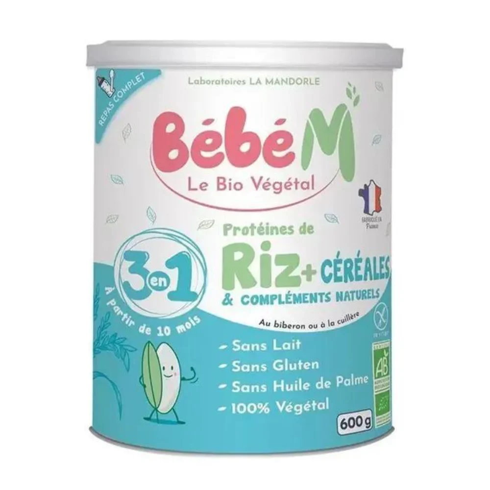La Mandorle Baby M Proteine di Riso + Cereali e Integratori Naturali Bio A partire da 10 Mesi 600g