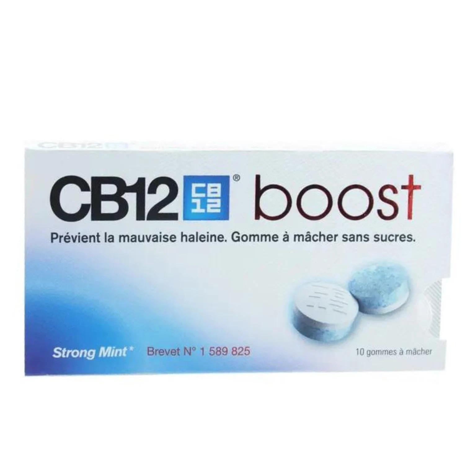 CB12 Boost Gomma da masticare contro l'alito cattivo senza zuccheri 10 gomme