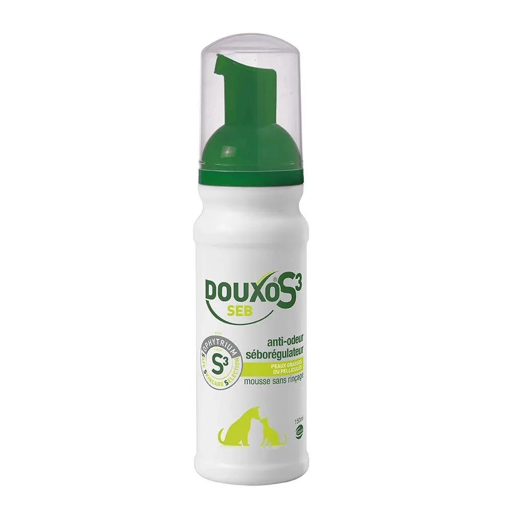 Ceva Douxo Mousse senza risciacquo Antiodore e seboregolatore S3 Seb pelli grasse o forfora 150ml