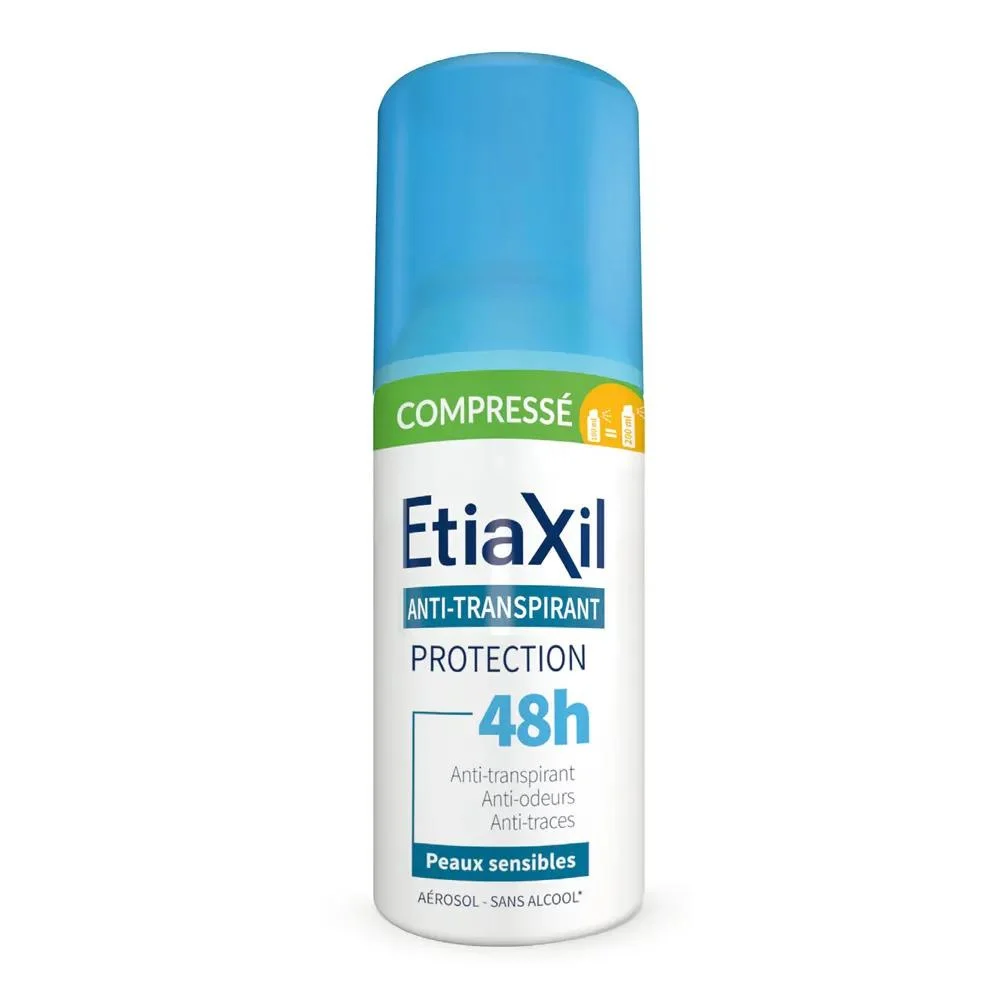 Etiaxil Anti-Transpirante Deodorante Compresso protezione 48h Pelli Sensibili 100ml
