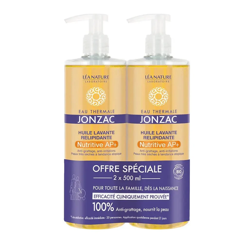 Eau thermale Jonzac Nutritive AP+Anti-itch Restorative Lipid Cleansing Oil 2x500ml