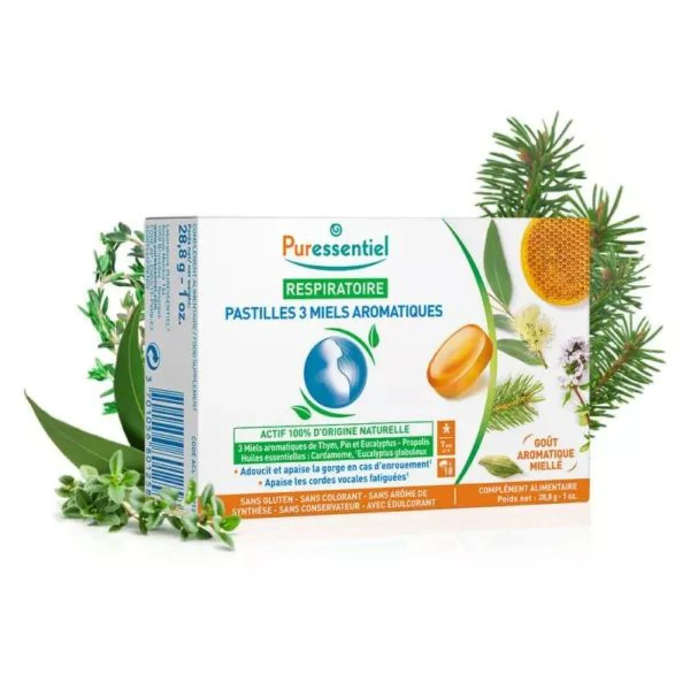 Puressentiel Respiratorio Pastiglie 3 Miele Aromatiche x18