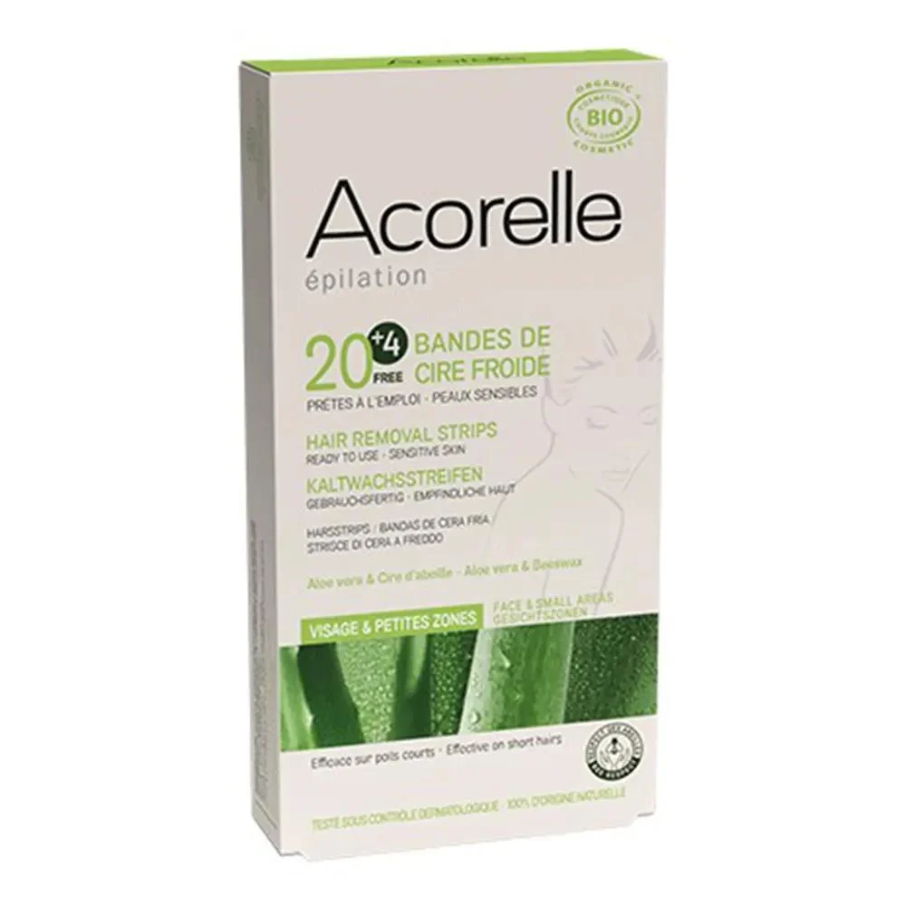 Acorelle Strisce di cera fredda viso x20 + 4 in omaggio* 4.8ml