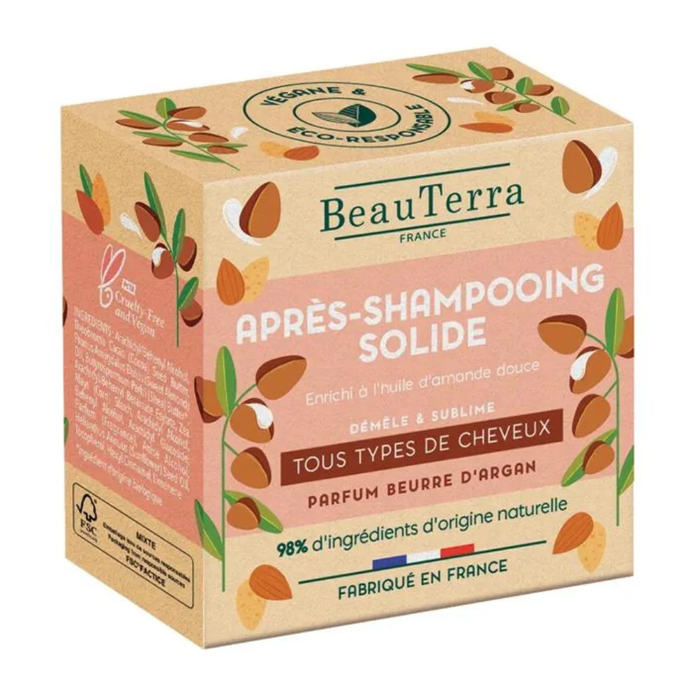 Beauterra Balsamo Solido Tutti i Tipi di Capelli 50g