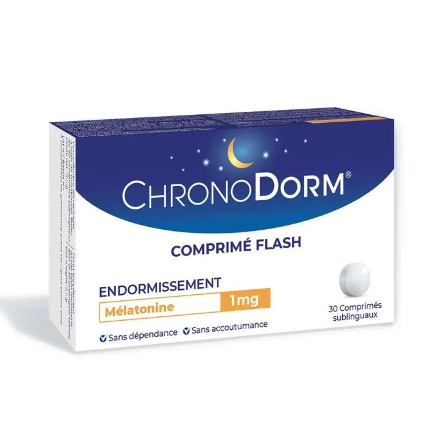 ChronoDorm Melatonina 1mg Riduzione del Tempo di Addormentamento 30 Compresse Sublinguali