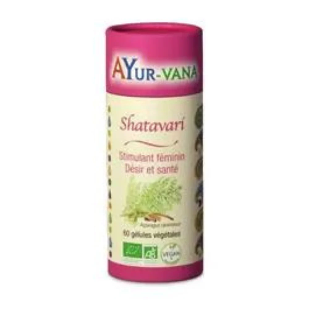 Ayur-Vana Shatavari Bio Stimolante Femminile Desiderio e Salute 60 capsule