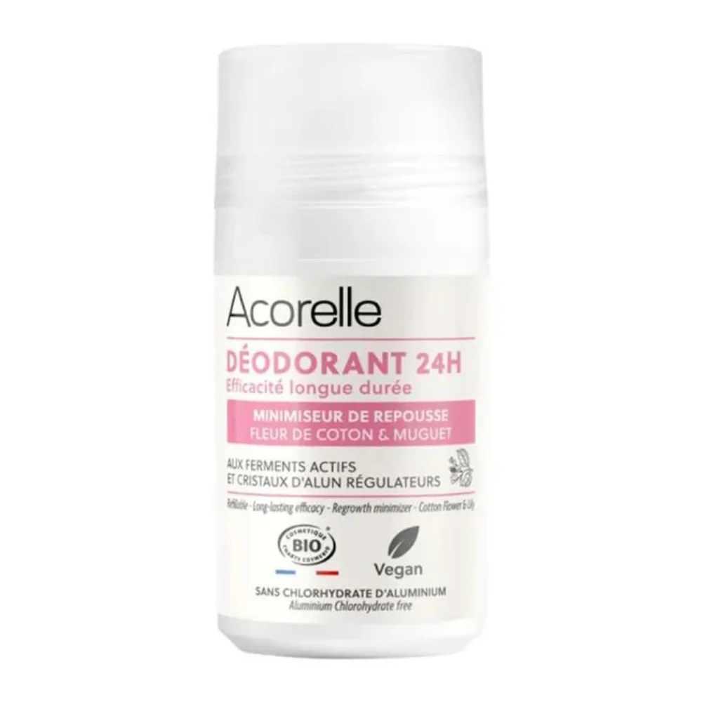 Acorelle Deodorante roll-on 24h efficacia lunga durata minimizzatore di ricrescita 50ml