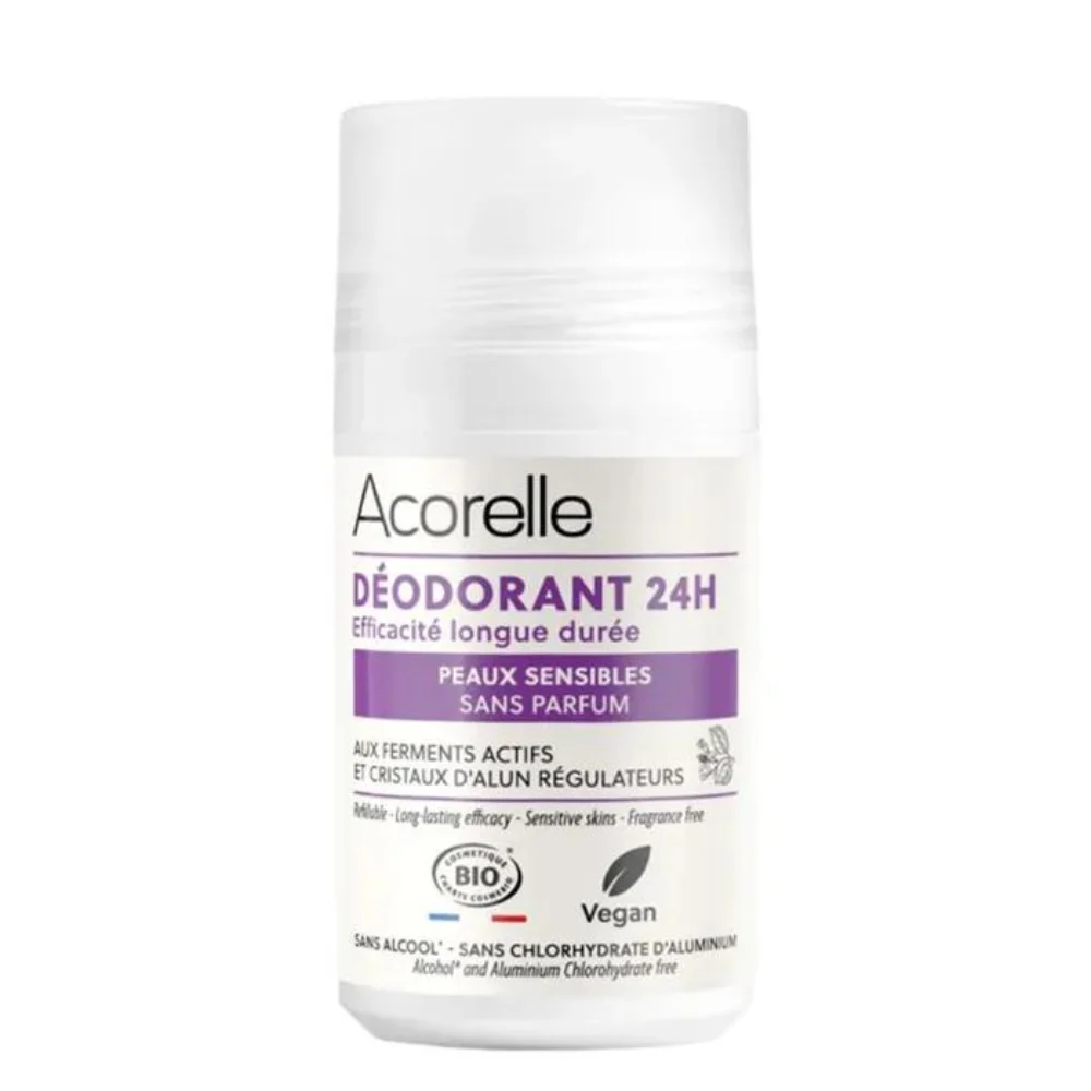 Acorelle Deodorante roll-on 24h efficacia a lunga durata Pelli sensibili 50ml