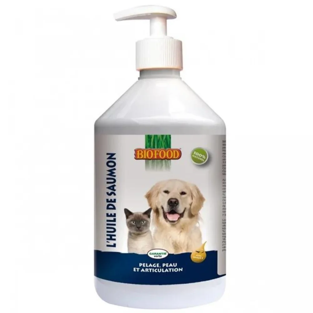 Biofood Olio Di Salmone Peeling Pelle E Articolazione Cani E Gatti 500ml