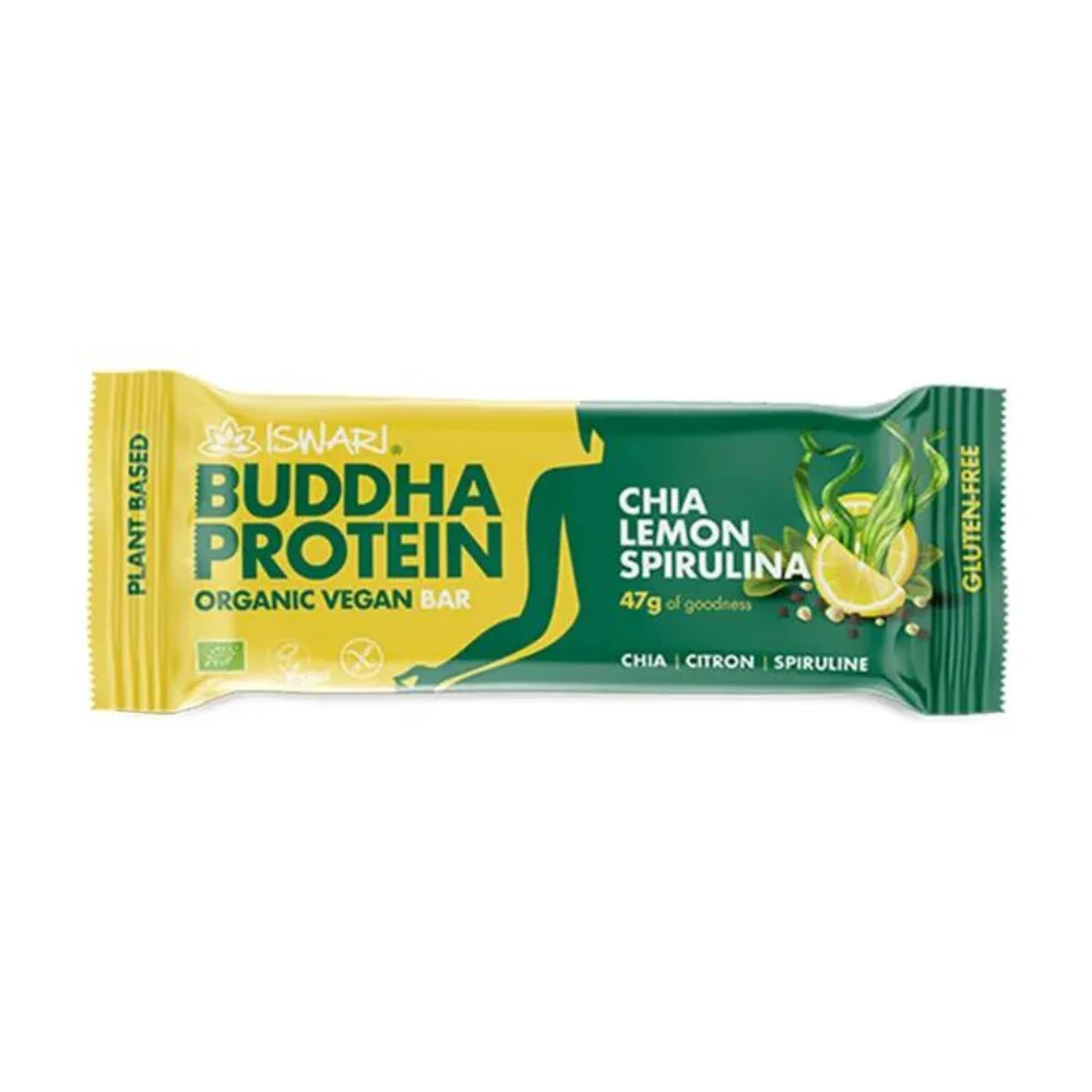Iswari Barretta Energetica Buddha Proteina, Chia, Limone & Spirulina Bio 47g