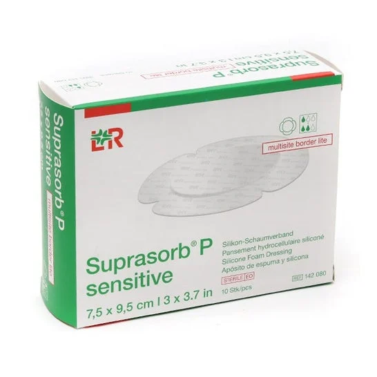 Suprasorb Sensitive Border Dressing Sterile 7.5x9.5cm 10uts