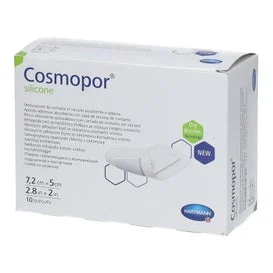 Cosmopor Silicone Medicazione Assorbente Adesi 7,2x5cm 10 Unità
