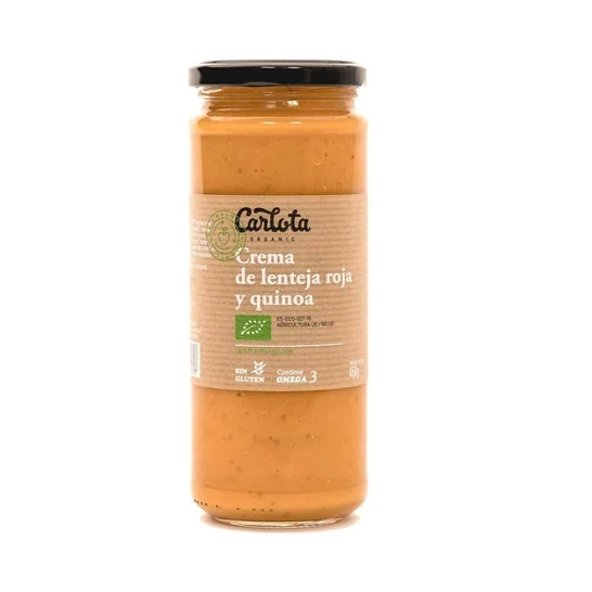 Carlota Organic Crema di lenticchie rosse Crema di quinoa Bio 450g