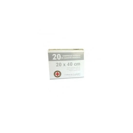 Gran Cruz Gasa Esteril Algodon Compresas 20 U
