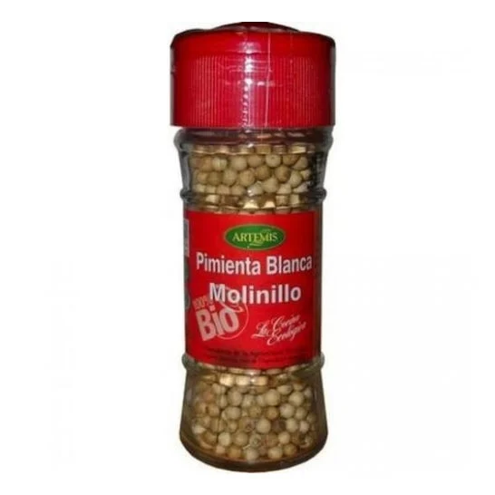 Artemis White Pepper Organic Pepper Mill 45g