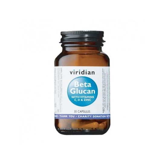 Viridian Beta Glucan 250mg Plus Vit C D & Zinc 30caps