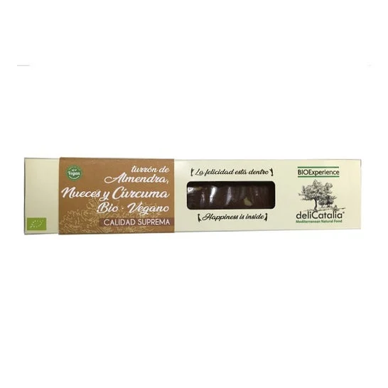 DeliCatalia Torrone Mandorle Noci Curcuma Bio 165g