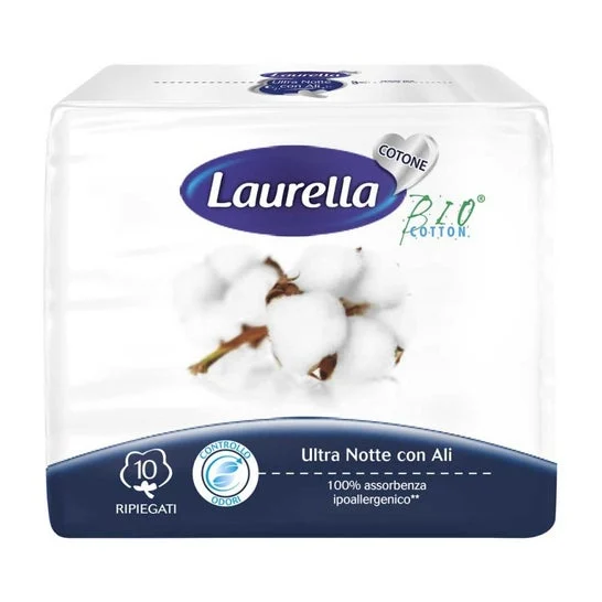 Laurella Cotone Assorbente Ultra Notturno 10 Unità