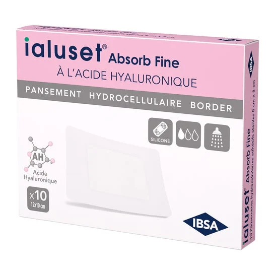 Ialuset Absorb Apósito Hidrocelular Fino 10x12cm 10uds