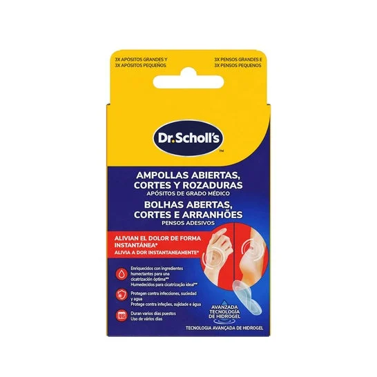 Scholl Apósitos para Ampollas Cortes y Rozaduras 6 uds