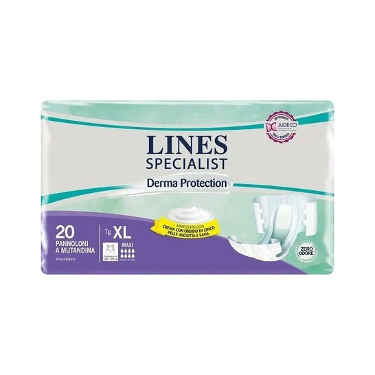 Lines Specialist Pannole Incontinenza Maxi Taglia XL 20 Unità