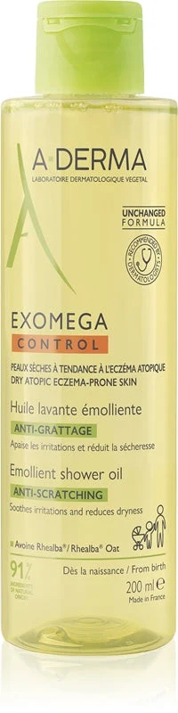 A-Derma Exomega Control Olio Lavante Emolliente Antigraffio 200ml